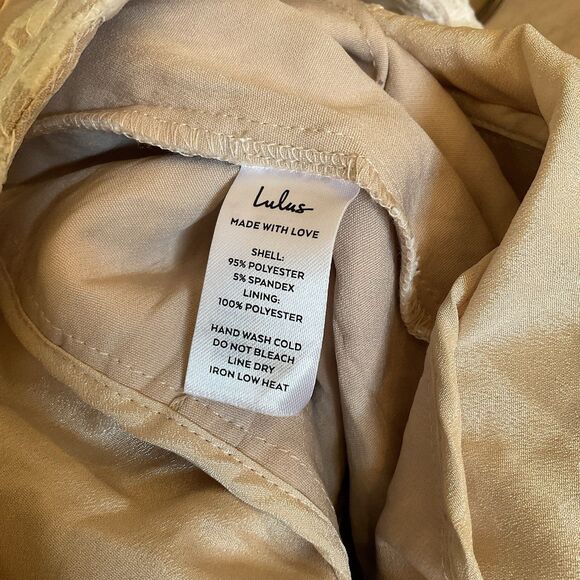 Lulus Ellis Jumpsuit Women's L White Beige Cutout Sleeveless NWOT - Picture 11 of 11